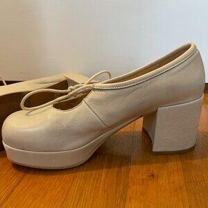 Intentionally Blank Platform Heels